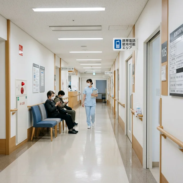 病院の携帯電話使用エリア表示