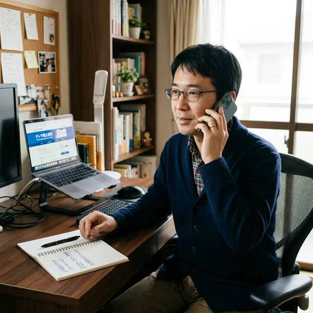 勧誘停止登録の電話手続きイメージ