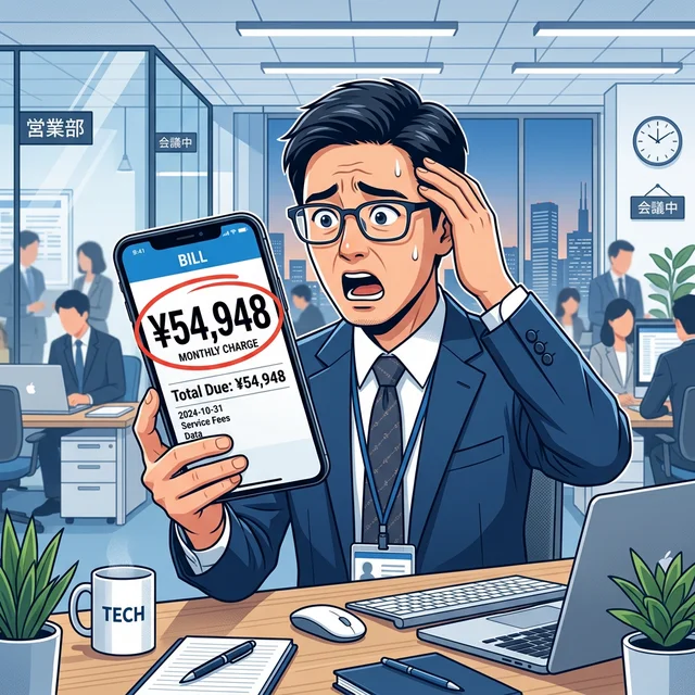 縛りなしネット回線の請求書に驚く日本人ビジネスパーソン