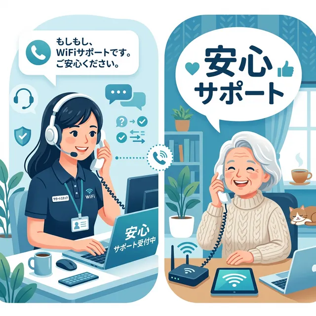 安心のカスタマーサポートのイラスト