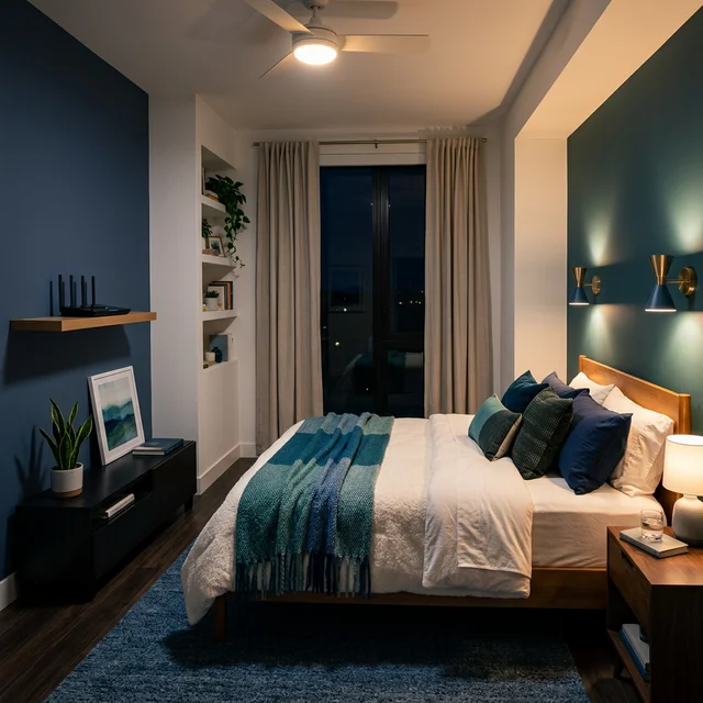 安心して使える快適な寝室Wi-Fi環境のイメージ