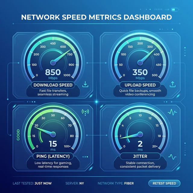 ネットワーク速度メトリクスのダッシュボード表示