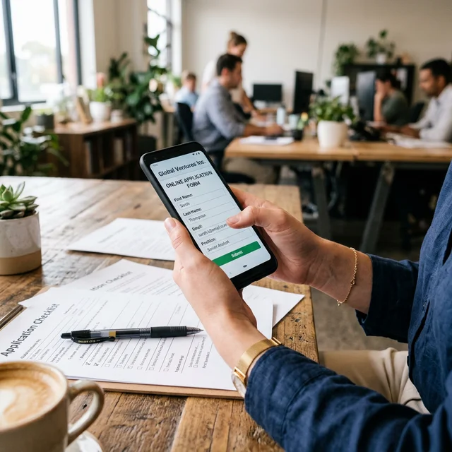 スマートフォンでセット割の申し込み手続きをするイメージ