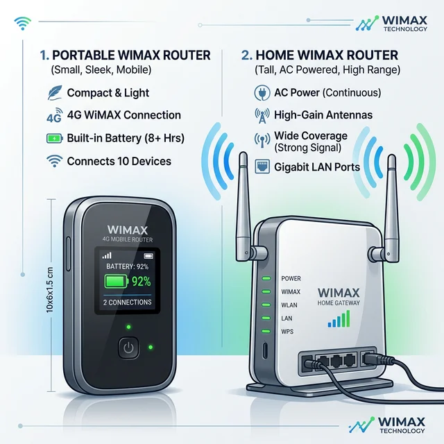 モバイルルーターとホームルーターの比較イメージ