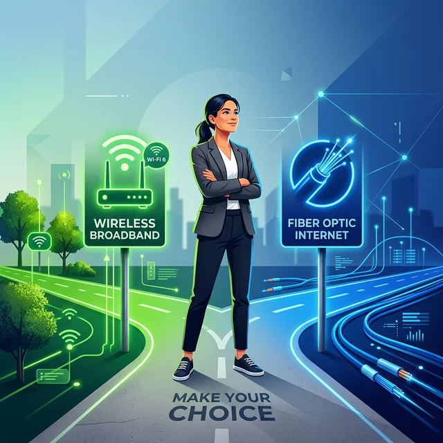 WiMAXと光回線の選択・決断イメージ