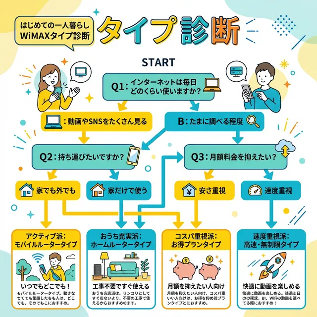 WiMAX適性タイプ診断イラスト