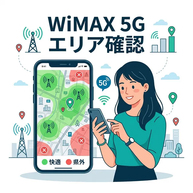 WiMAXエリア確認マップのイラスト