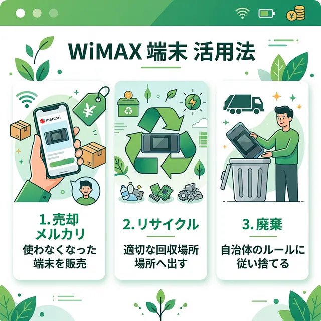 解約後のWiMAX端末活用法イラスト