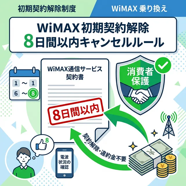 初期契約解除8日間ルールのイラスト