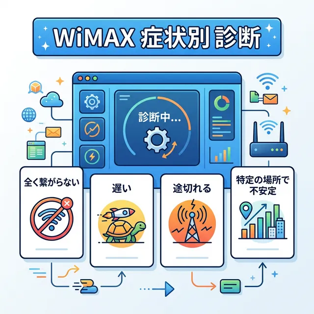 WiMAX症状別クイック診断イラスト